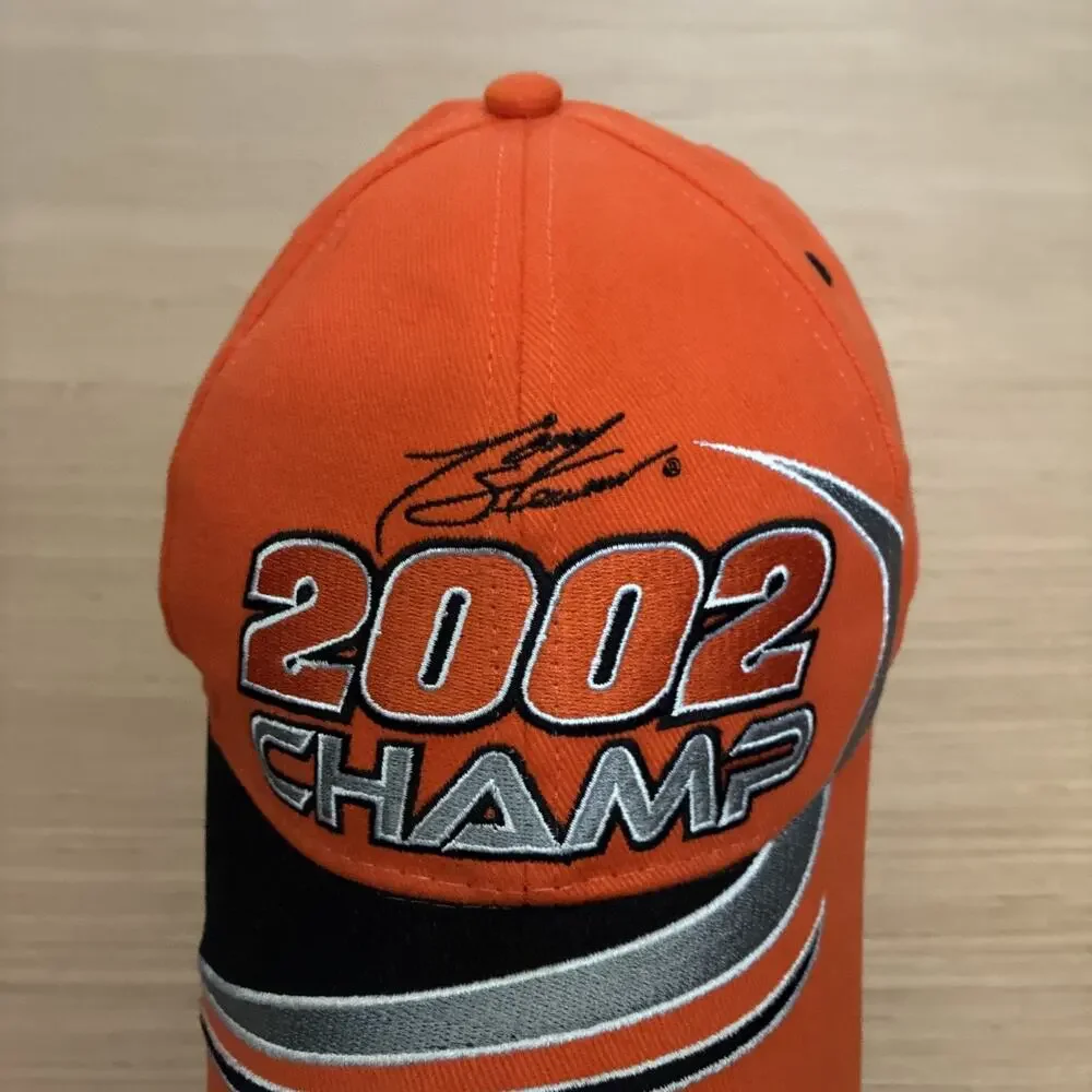 Youth NASCAR 2002 Champion #20 Tony Stewart VTG Strapback Adjustable Hat Cap